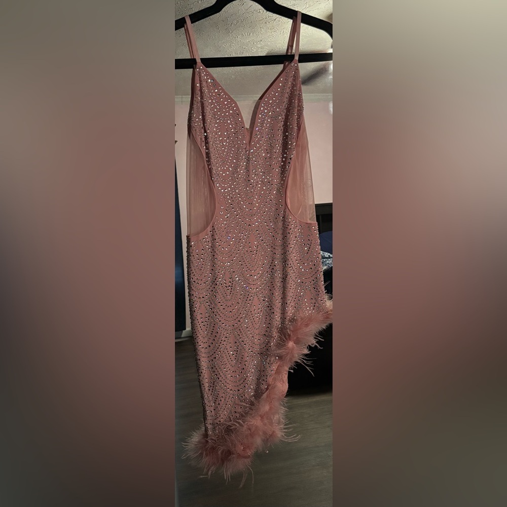 Amazing Lace Pink Asymmetrical Dress